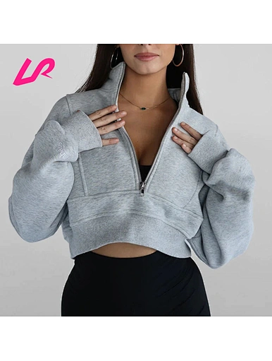 Upgrade your style with our half zip grey sweatshirt. Made from soft, comfortable materials, it's perfect for year-round wear. Shop now!
